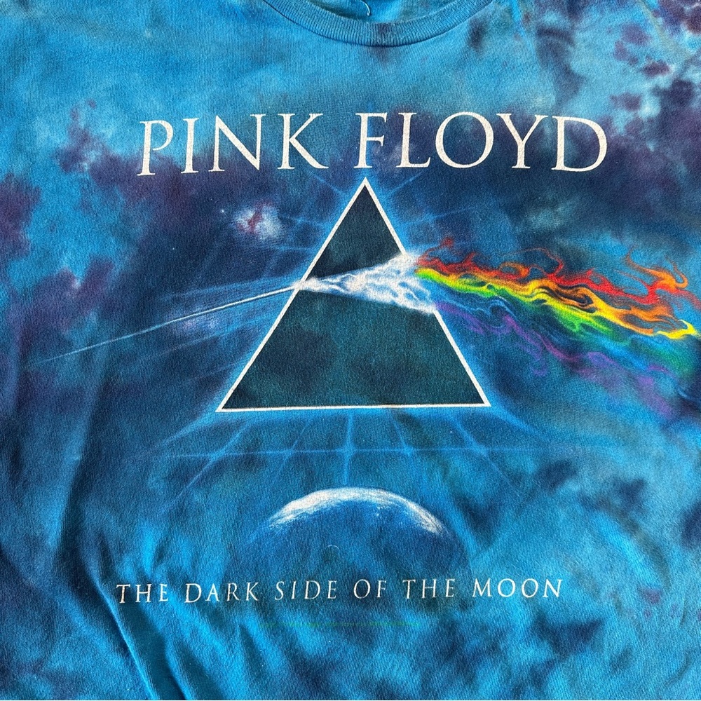 Pink Floyd Dark Side of the Moon Shirt VTG Adult Large Cosmic Tie Dye Mens‎ XXL
